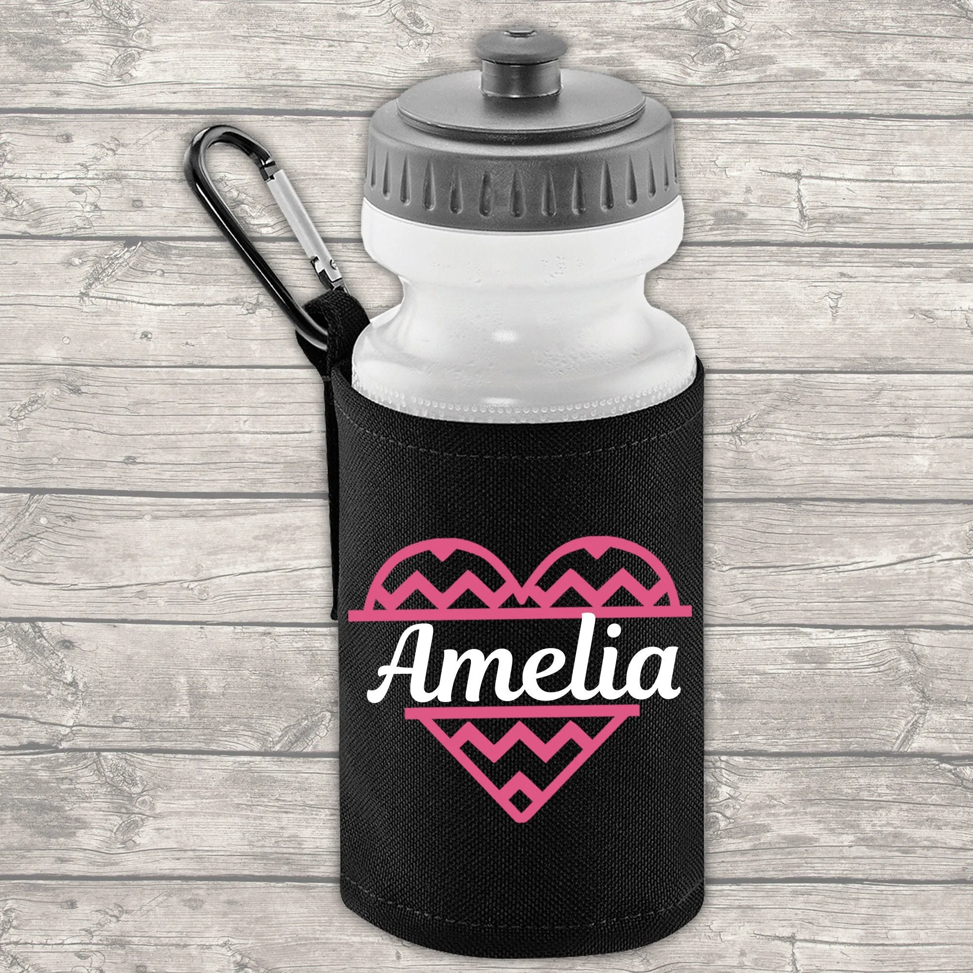 Personalised 9 Litre Backpack - Water Bottle - Lunch Bag - Pencil Case - Back To School - Heart with Name