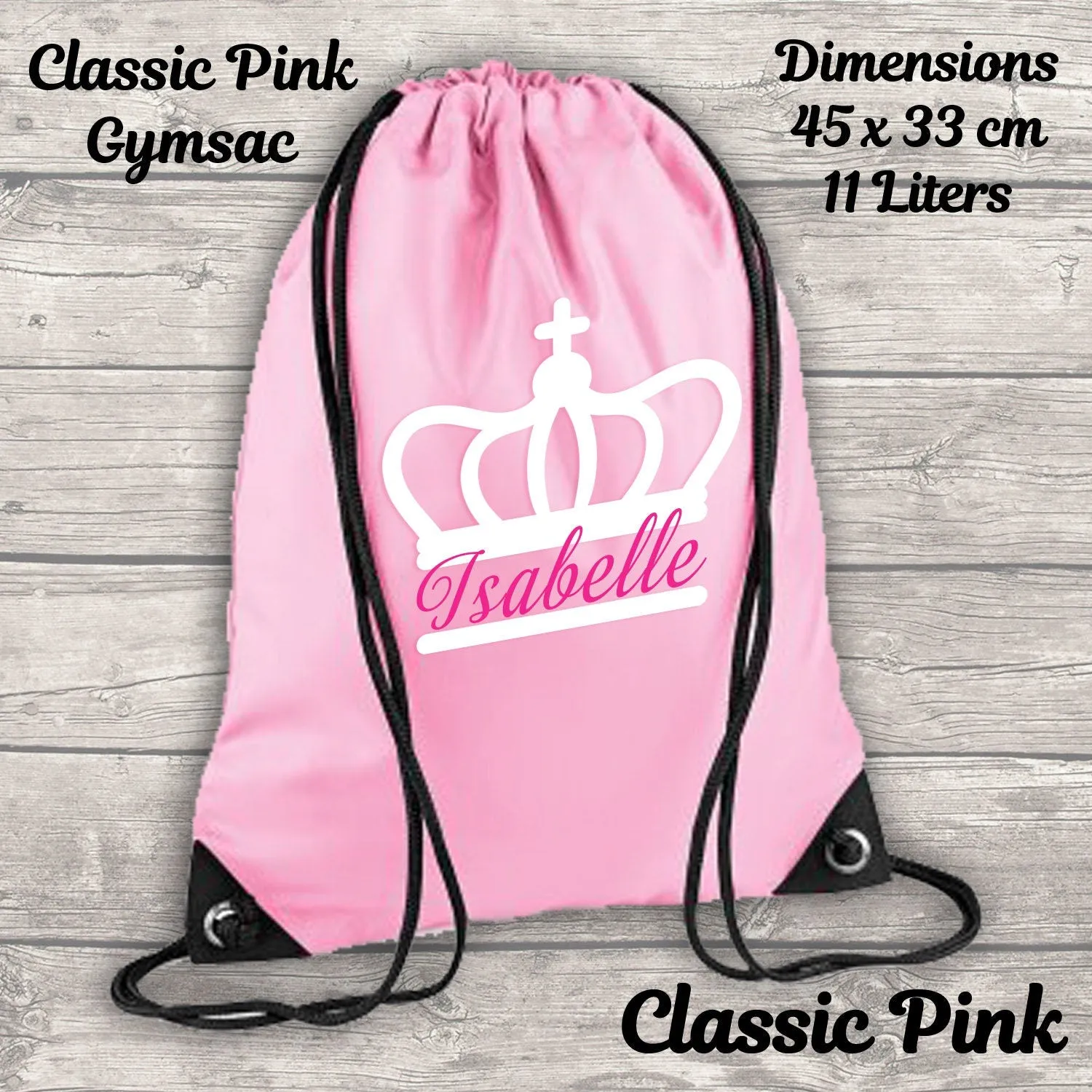 Personalised Backpack Kids 18 12 or 9 Litre Boys Girls Crown Name Lunch Bag Water Bottle Pencil Case School PE Bag Back To Schoo