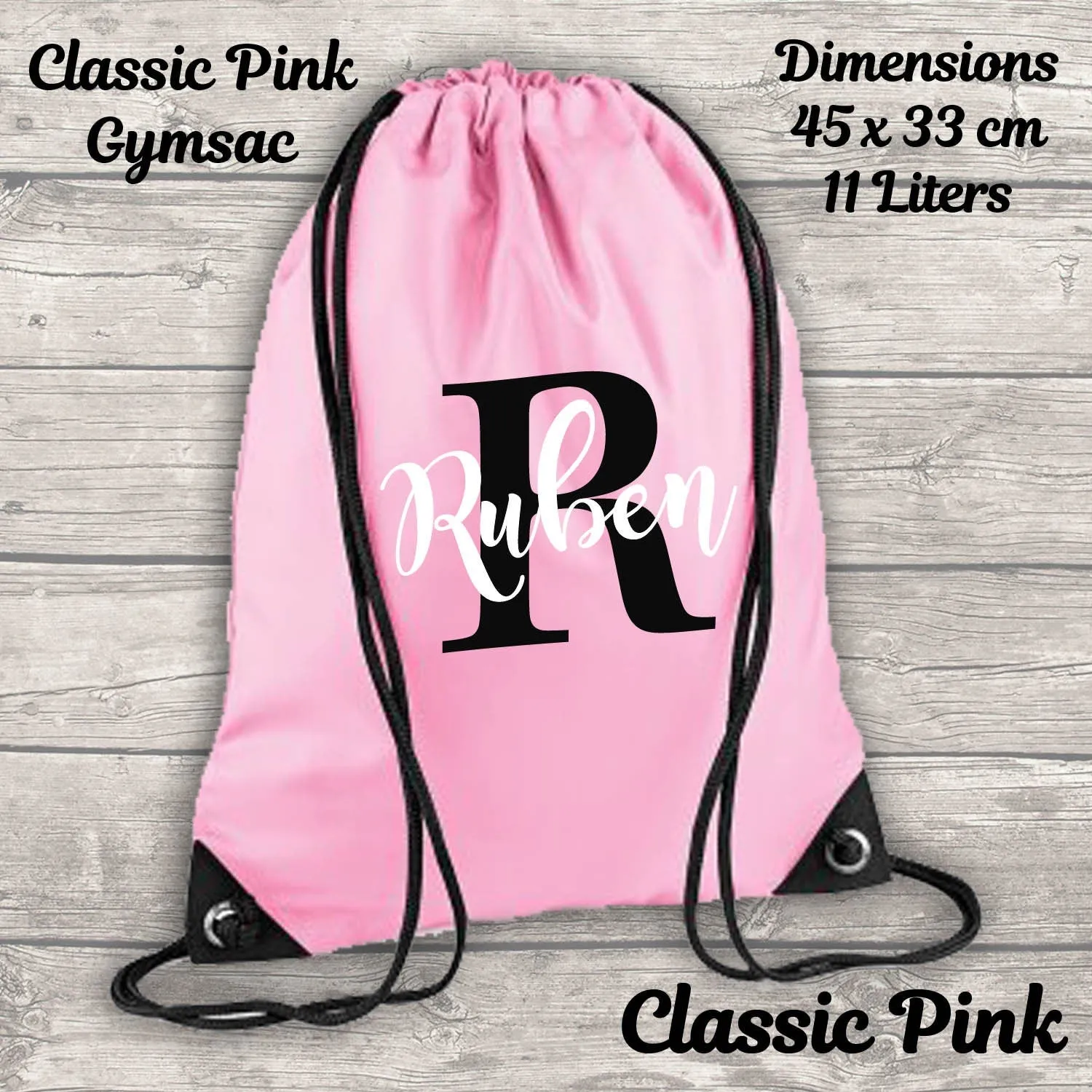 Personalised Backpack Kids 18 12 or 9 Litre Boys Girls Initial Name Lunch Bag Water Bottle Pencil Case School PE Bag Back To Sch