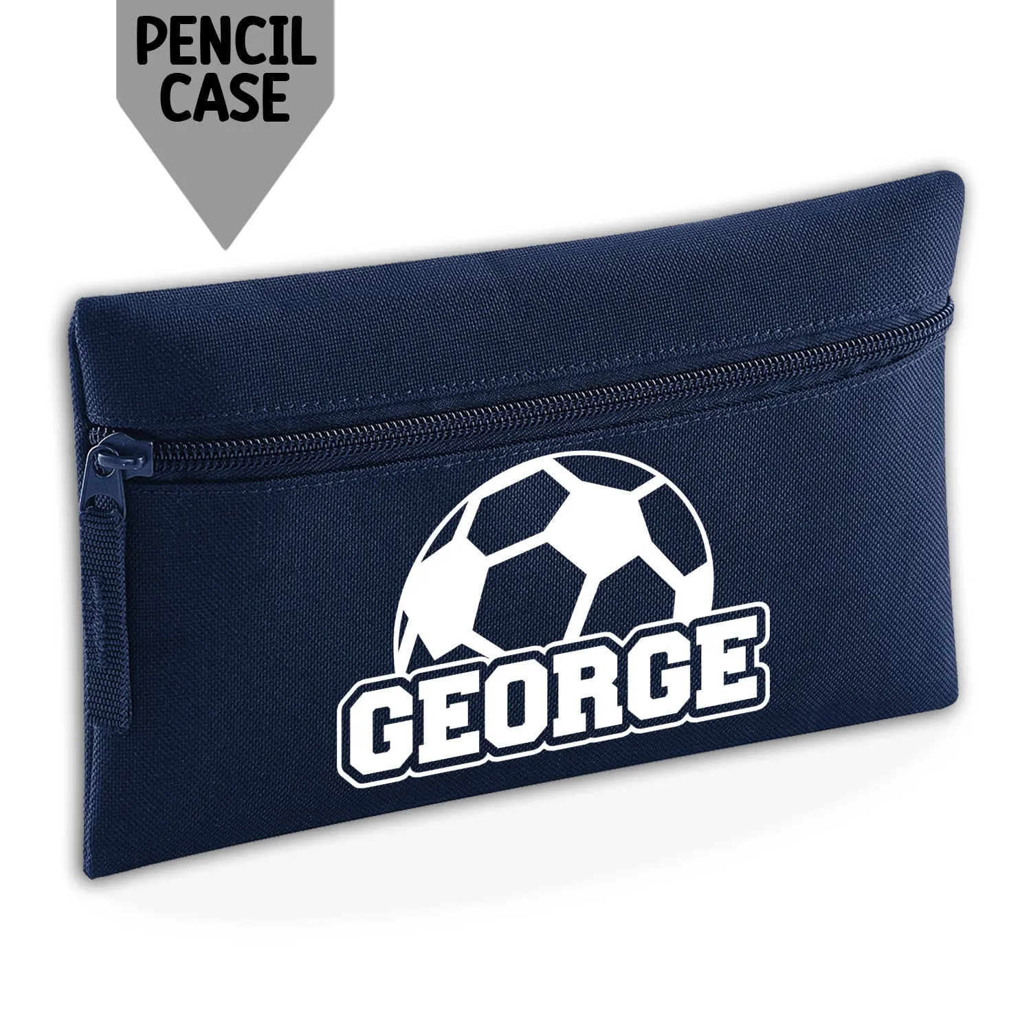 Personalised Backpack Kids School Bag Set Football Name Navy Lunch Bag Water Bottle Gym Bag Pencil Case Back To School