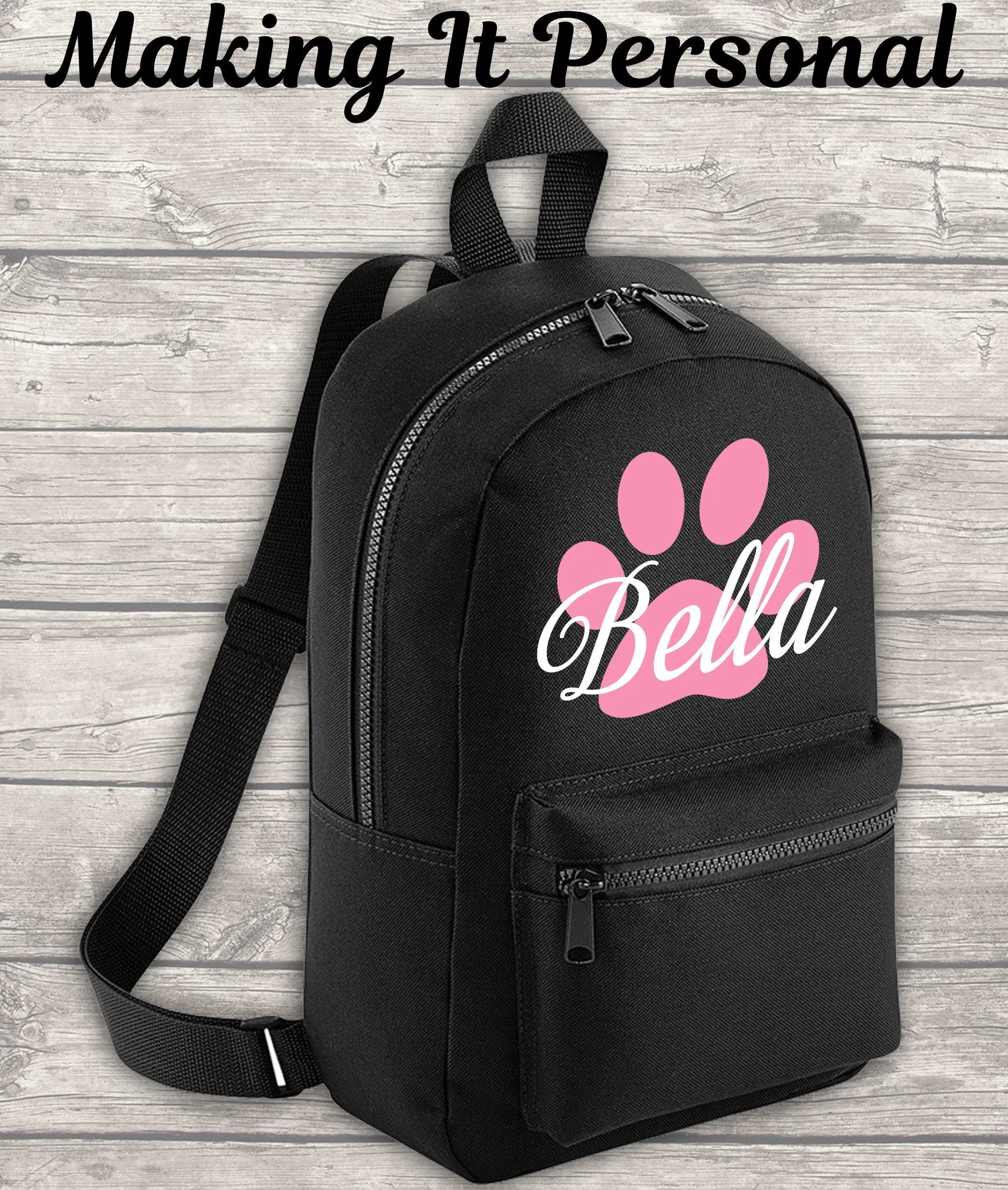 Personalised Mini Dog Backpack Puppy Backpack Doggy Day Care Bag Back To School Backpack Kids Backpack Child Backpack Toddler Pu