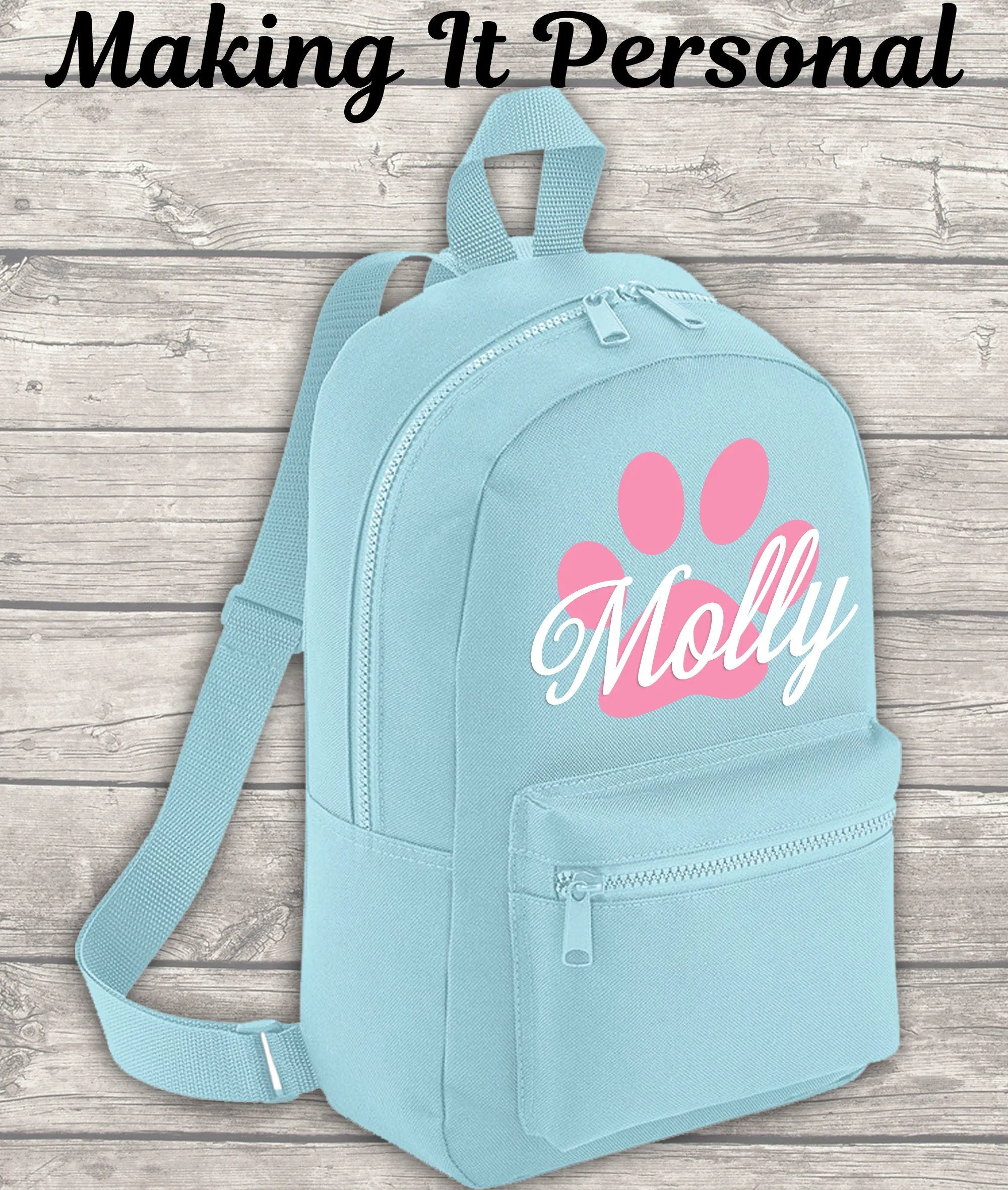 Personalised Mini Dog Backpack Puppy Backpack Doggy Day Care Bag Back To School Backpack Kids Backpack Child Backpack Toddler Pu