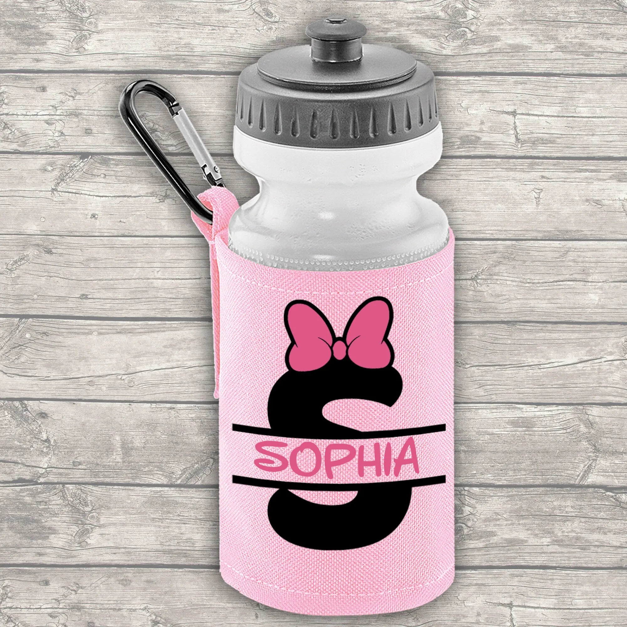 Personalised Name, Initial and Bow 9 Litre Backpack Water Bottle and Lunch Bag and FREE Pencil Case Back To School Backpack Kids