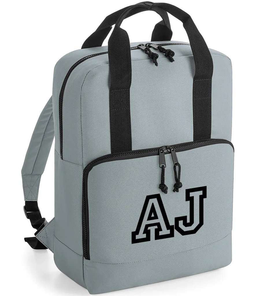 Personalised Recycled Cooler Backpack Black, Pure Grey, Mustard or Military Green