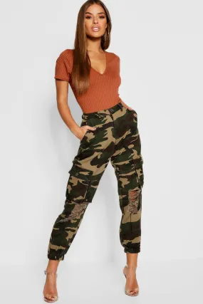 Petite Camo Cargo Pants