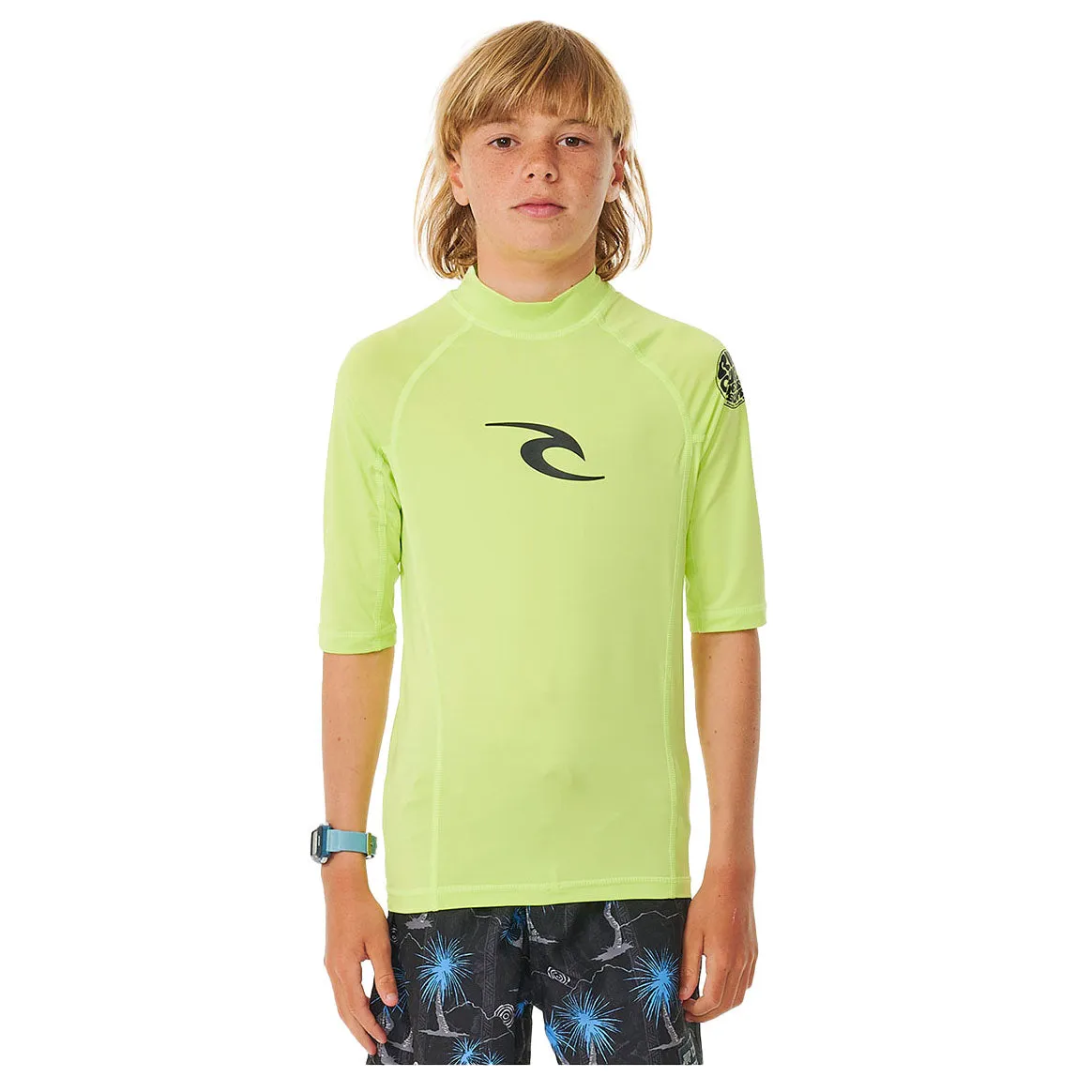 Rip Curl Boy's Brand Wave UPF Short Sleeve Rash Vest