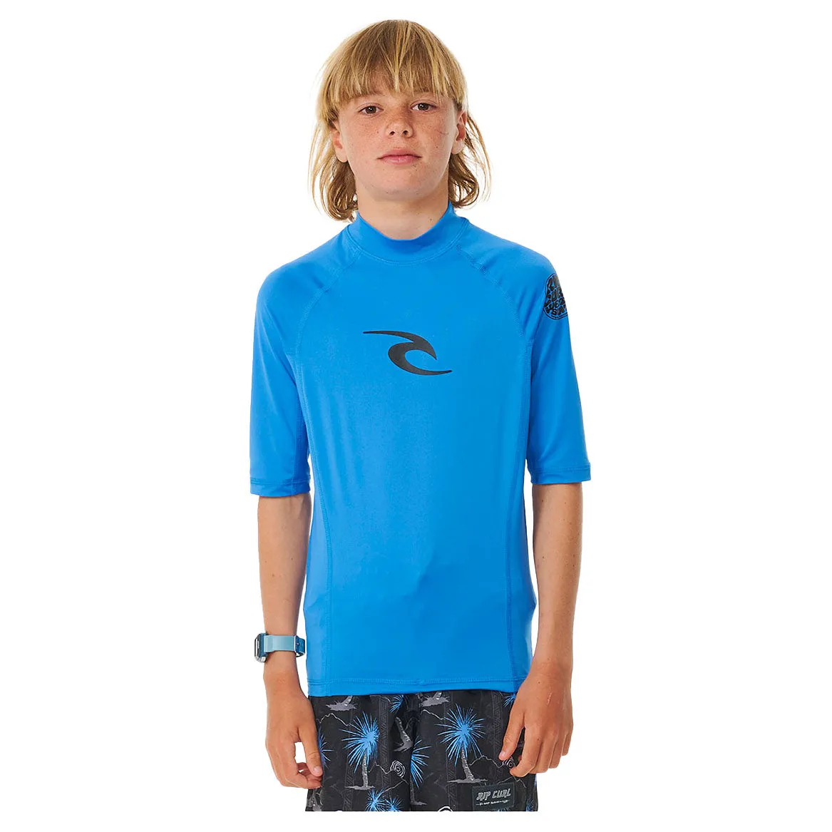 Rip Curl Boy's Brand Wave UPF Short Sleeve Rash Vest