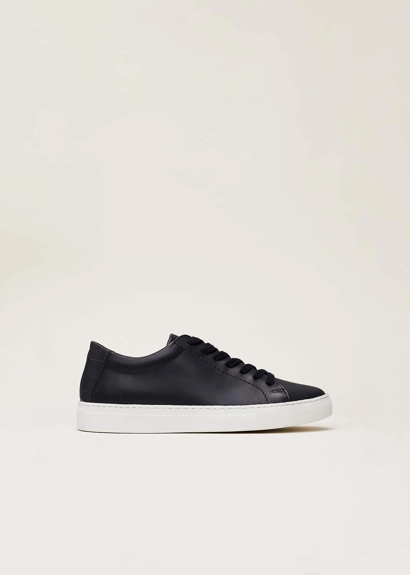 Rosanna Navy Leather Trainers