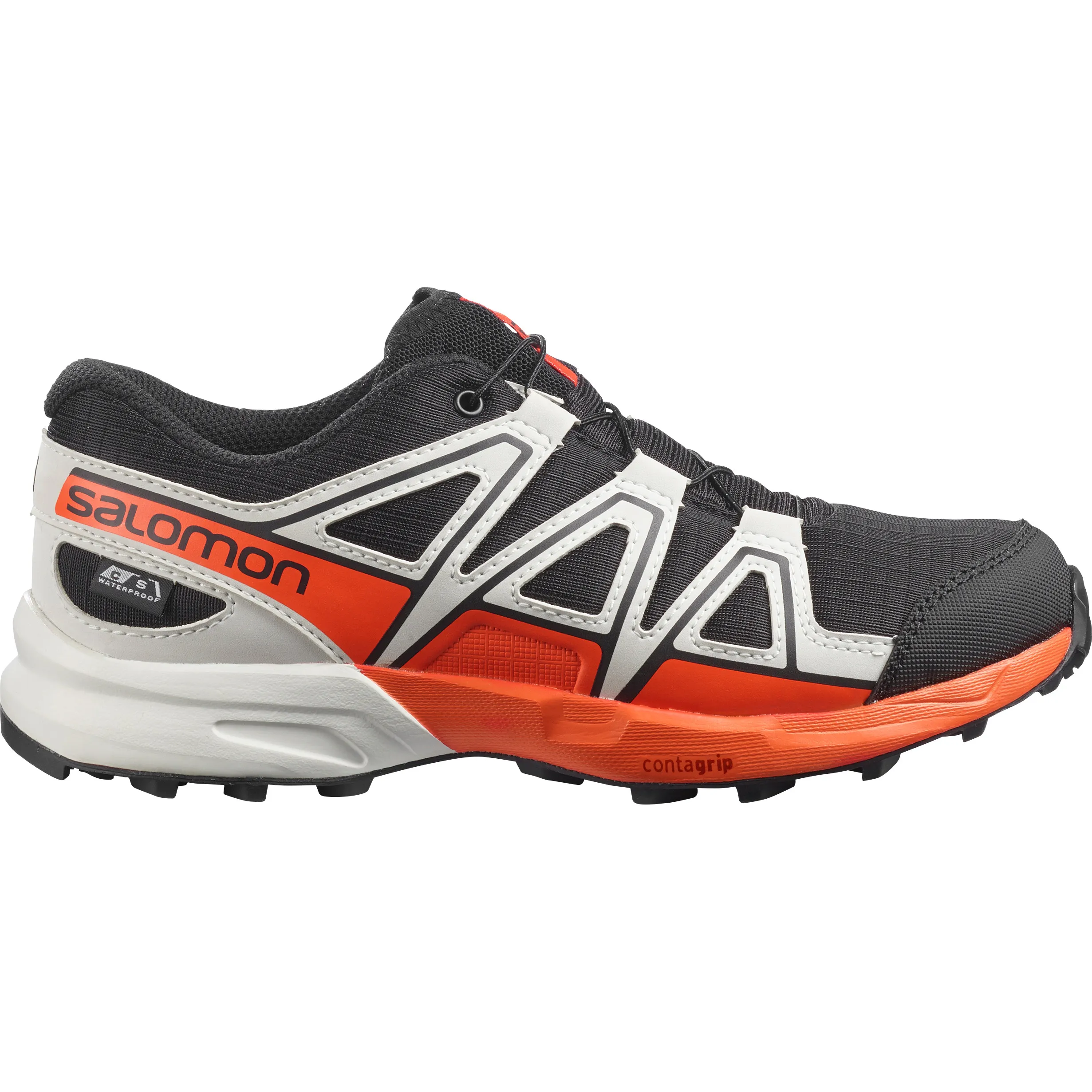 Salomon Junior Speedcross CSWP (2021) Black/Lunar Rock/Cherry Tomato | Buy Salomon Junior Speedcross CSWP (2021) Black/Lunar Roc