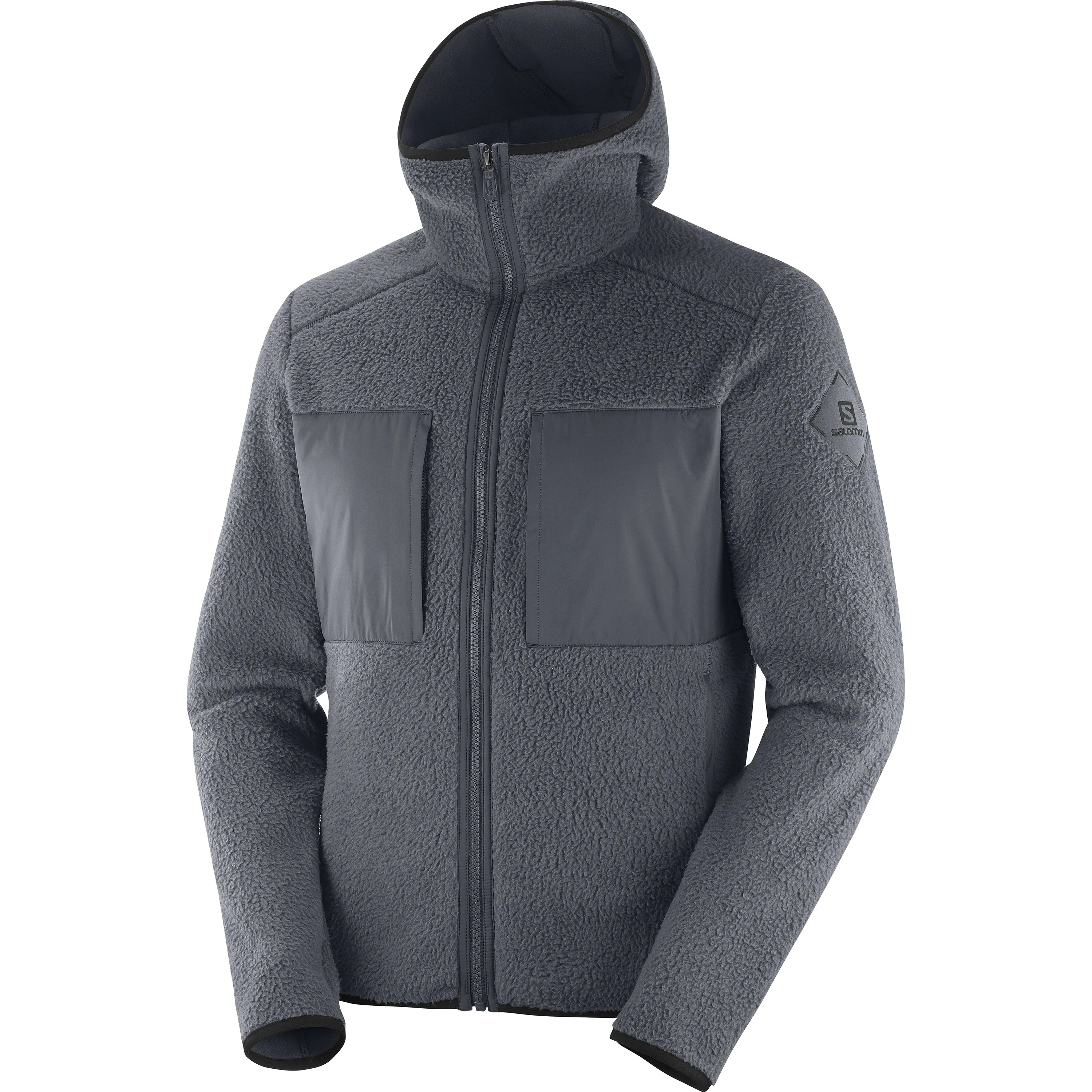 Salomon Men's Snowshelter Teddy Hoodie Ebony | Buy Salomon Men's Snowshelter Teddy Hoodie Ebony here | Outnorth