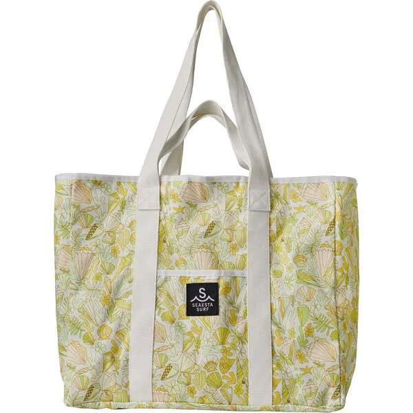 Seaesta Surf Surfy Birdy Print Recycled Tote Bag, Beach Fossils