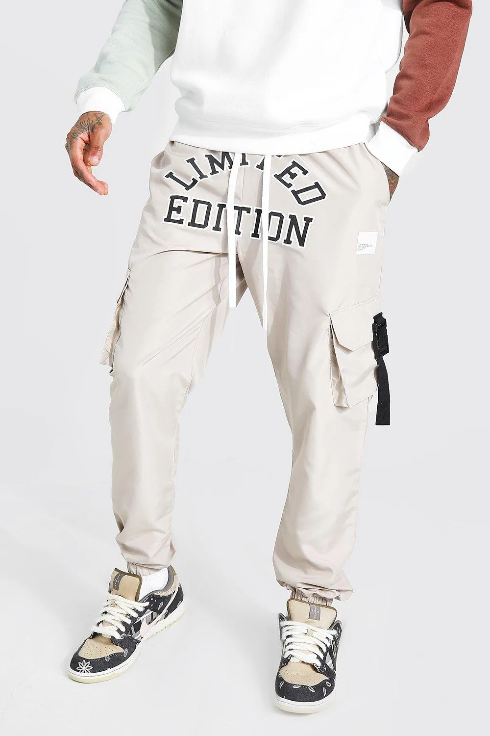 Shell Limited Print Cargo Pants With Strap