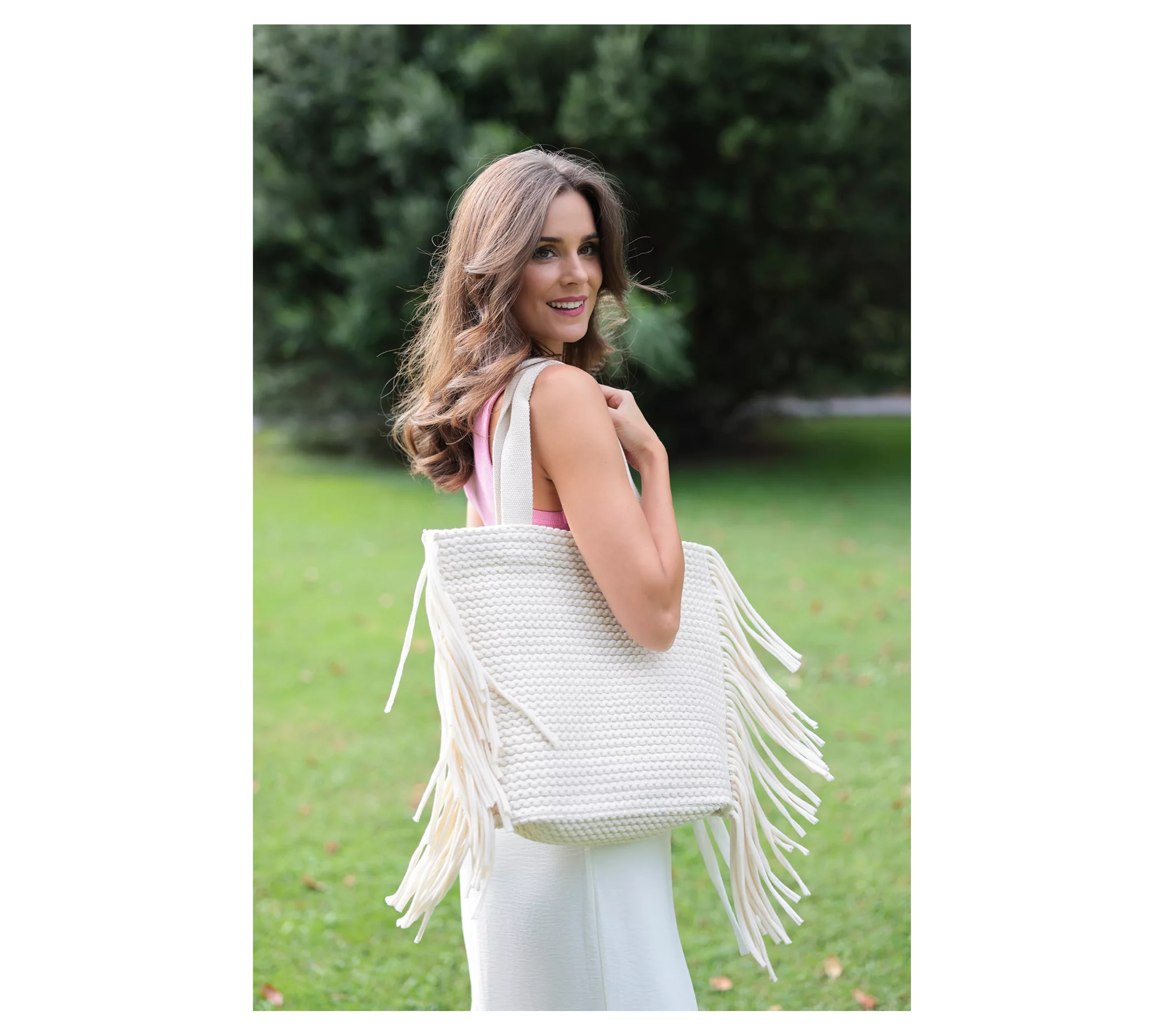 Shiraleah Mavis Fringe Tote Bag with SnapClosure