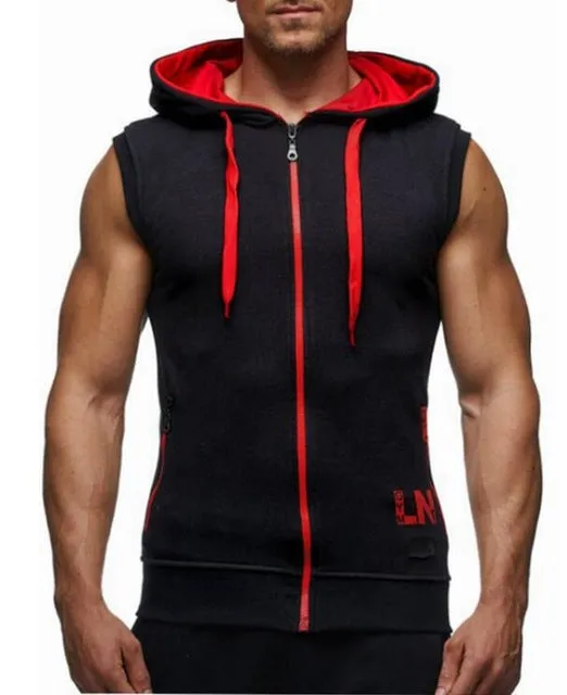 Sleeveless Zipper Tank Top Hoodie