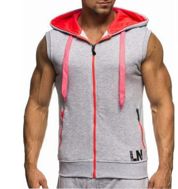 Sleeveless Zipper Tank Top Hoodie