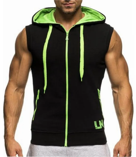 Sleeveless Zipper Tank Top Hoodie