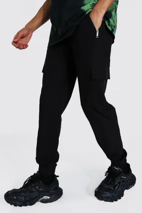 Tall Shell Zip Pocket Cargo Jogger Pants