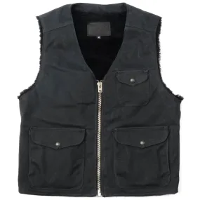 Teamster Vest Black Canvas