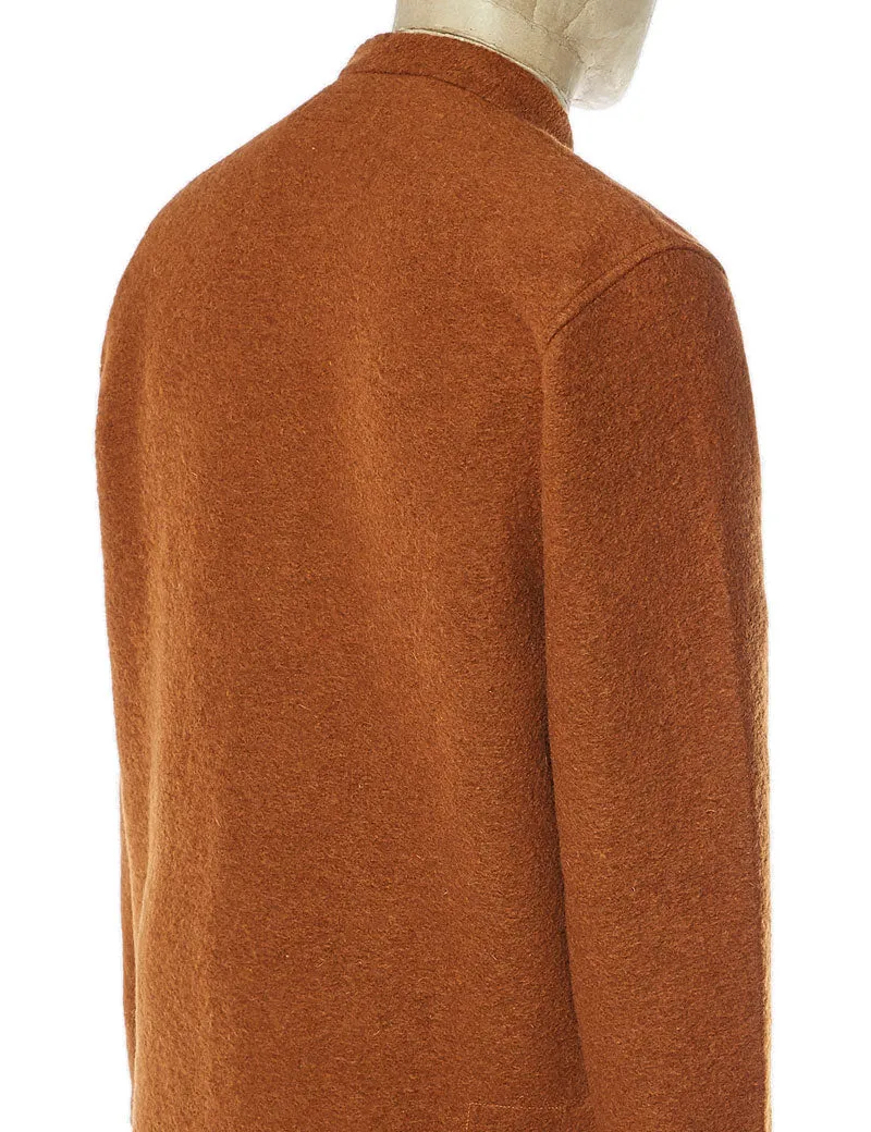 Universal Works Cardigan Rust Wool Fleece