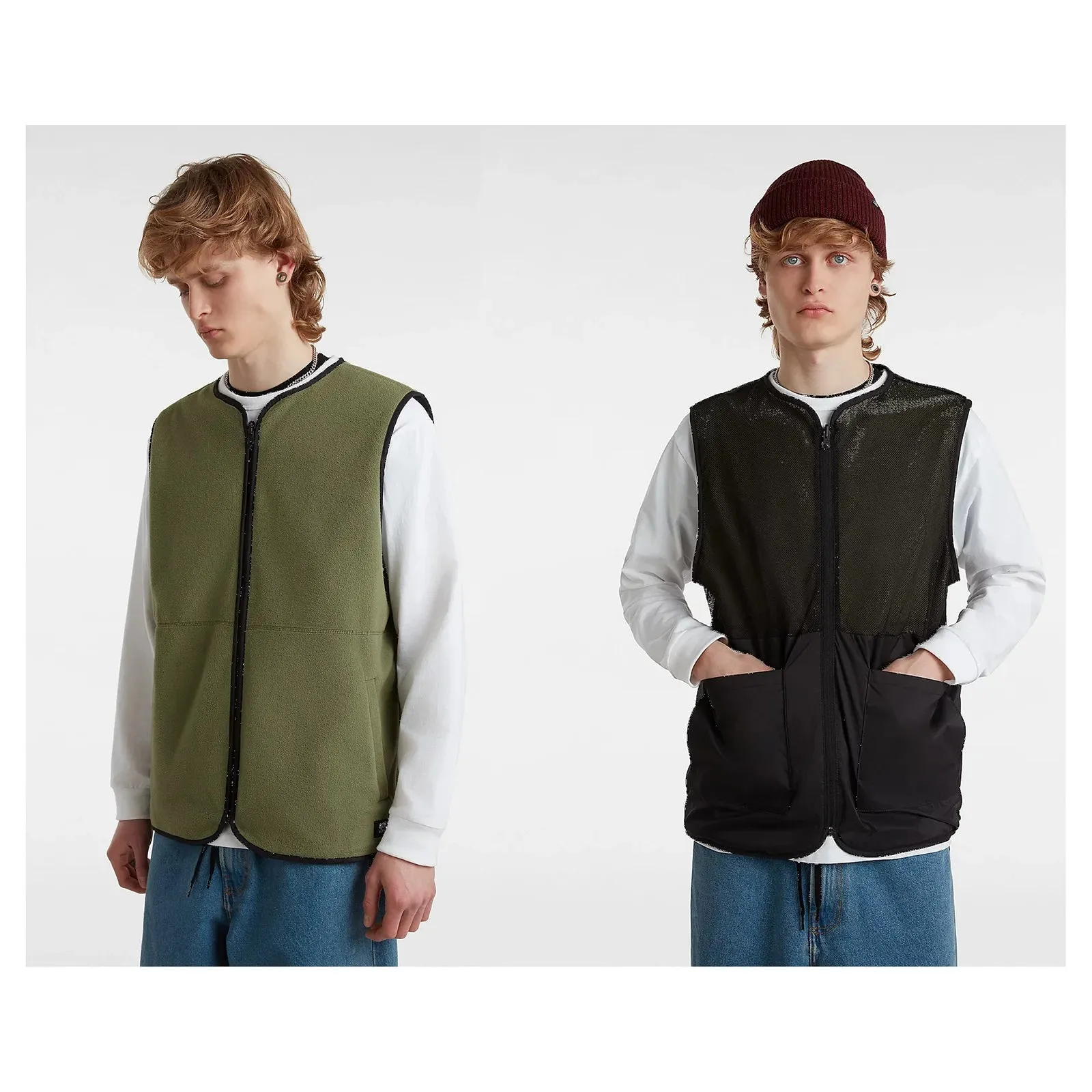 Vans Rosewood Reversible Vest - Olive