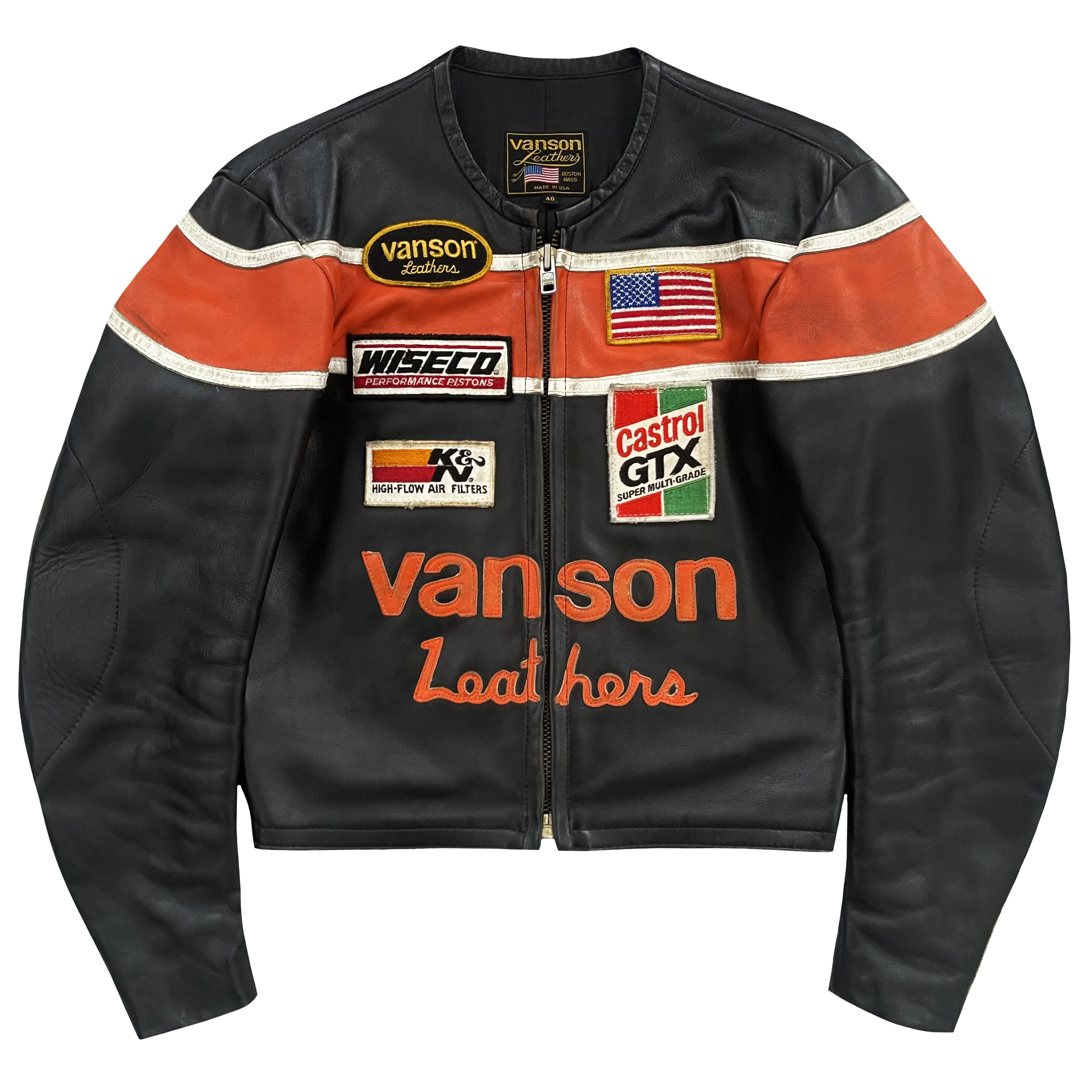 Vanson Leathers Motorcycle Racer Jacket - M