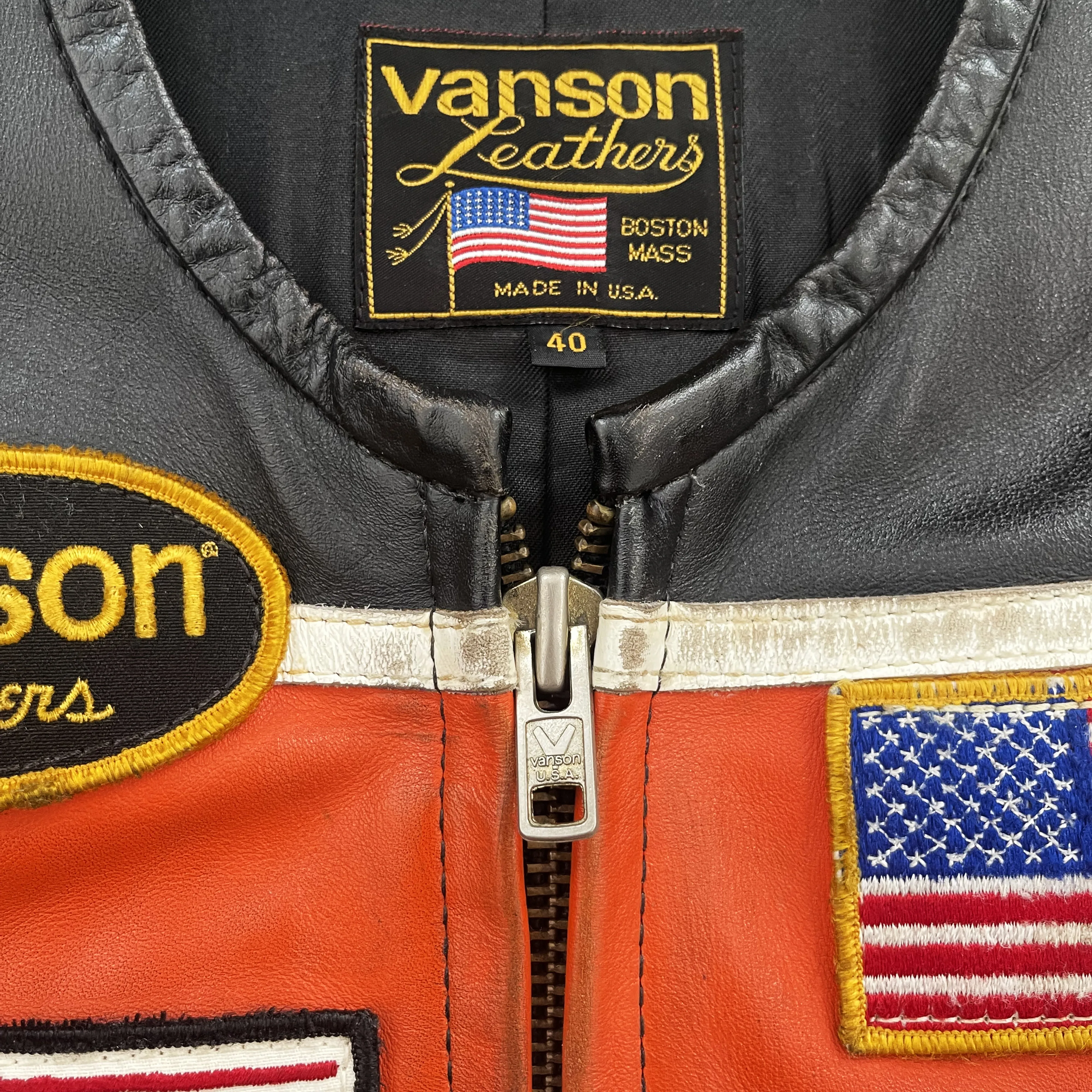 Vanson Leathers Motorcycle Racer Jacket - M