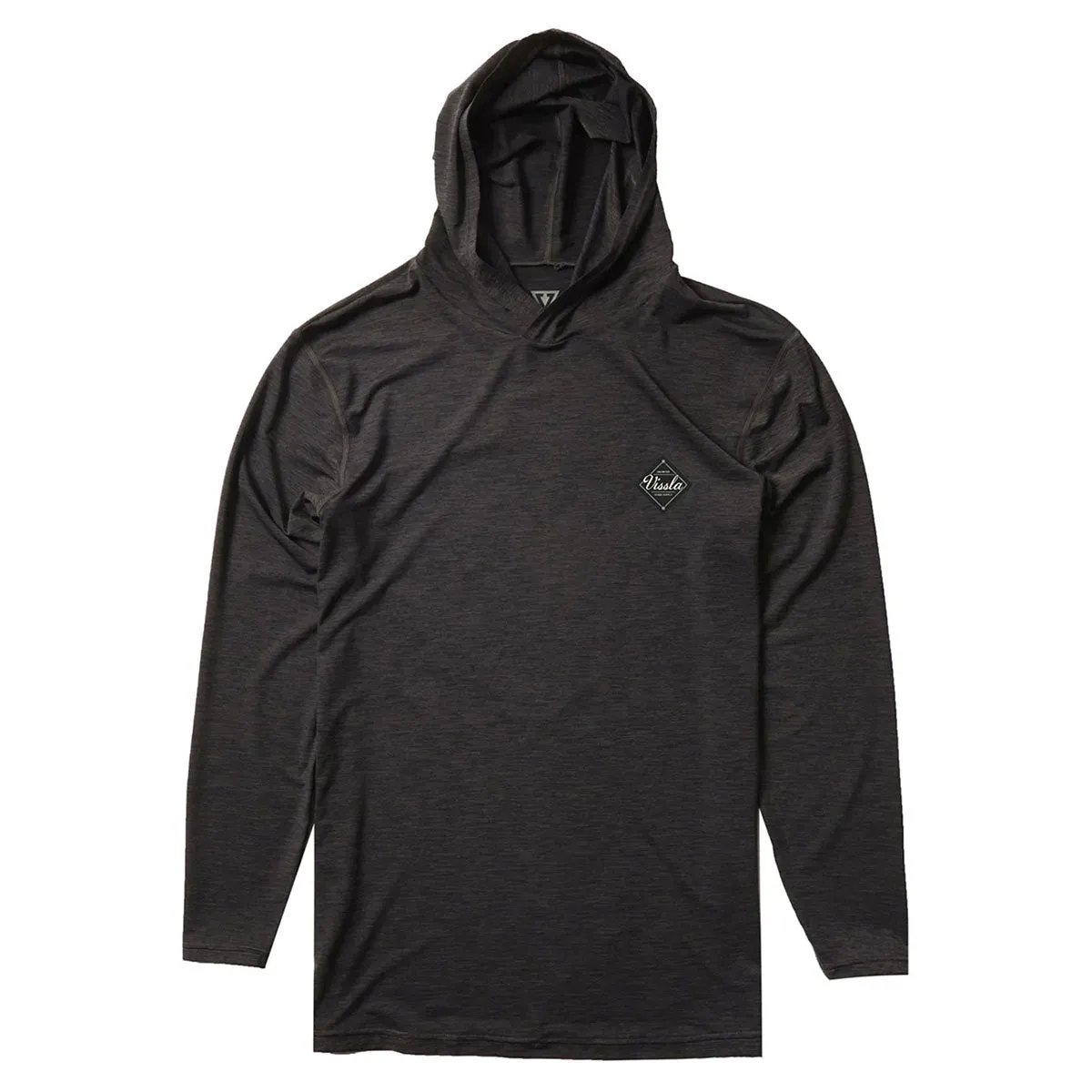 Vissla Twisted Eco Hooded Long Sleeved Rash Vest - Black Heather