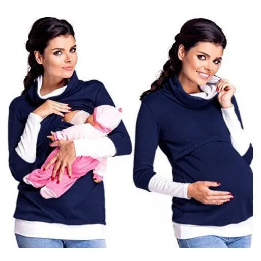 Women's Cotton Maternity Breastfeeding Hoodie