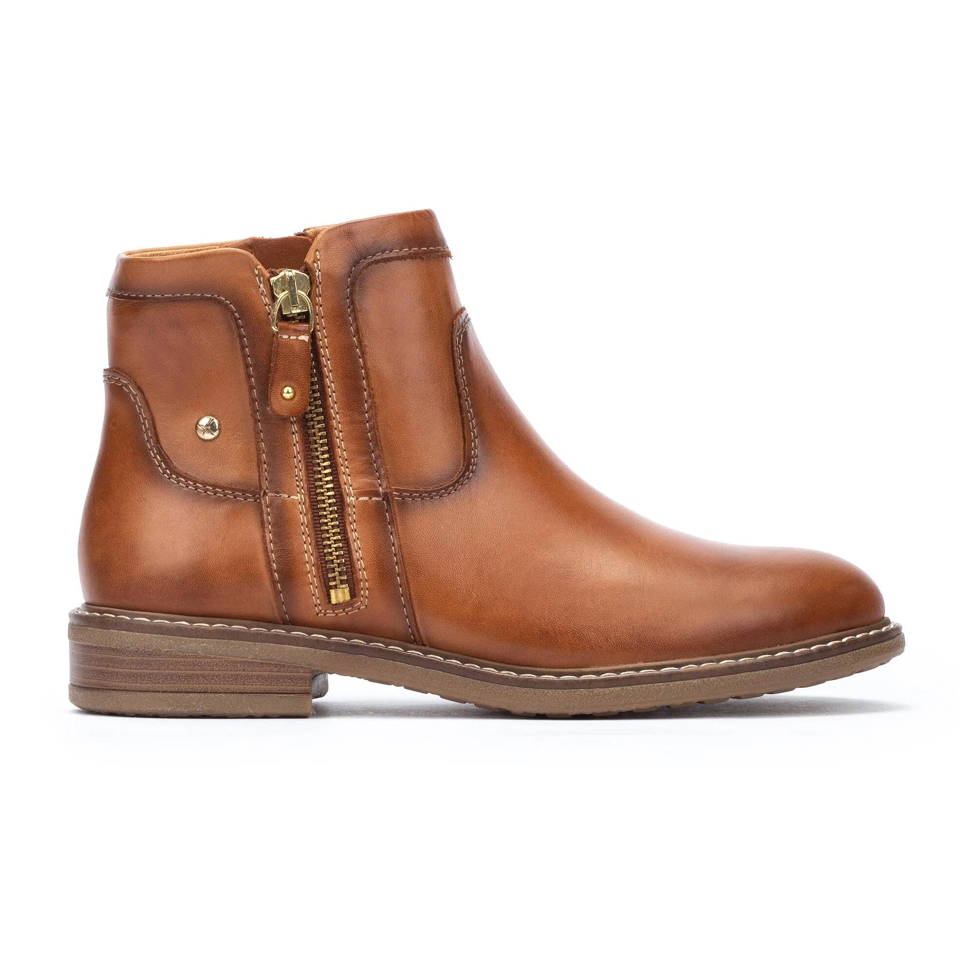 Women's Pikolinos Aldaya Ankle Boots with Zip Color: Brandy