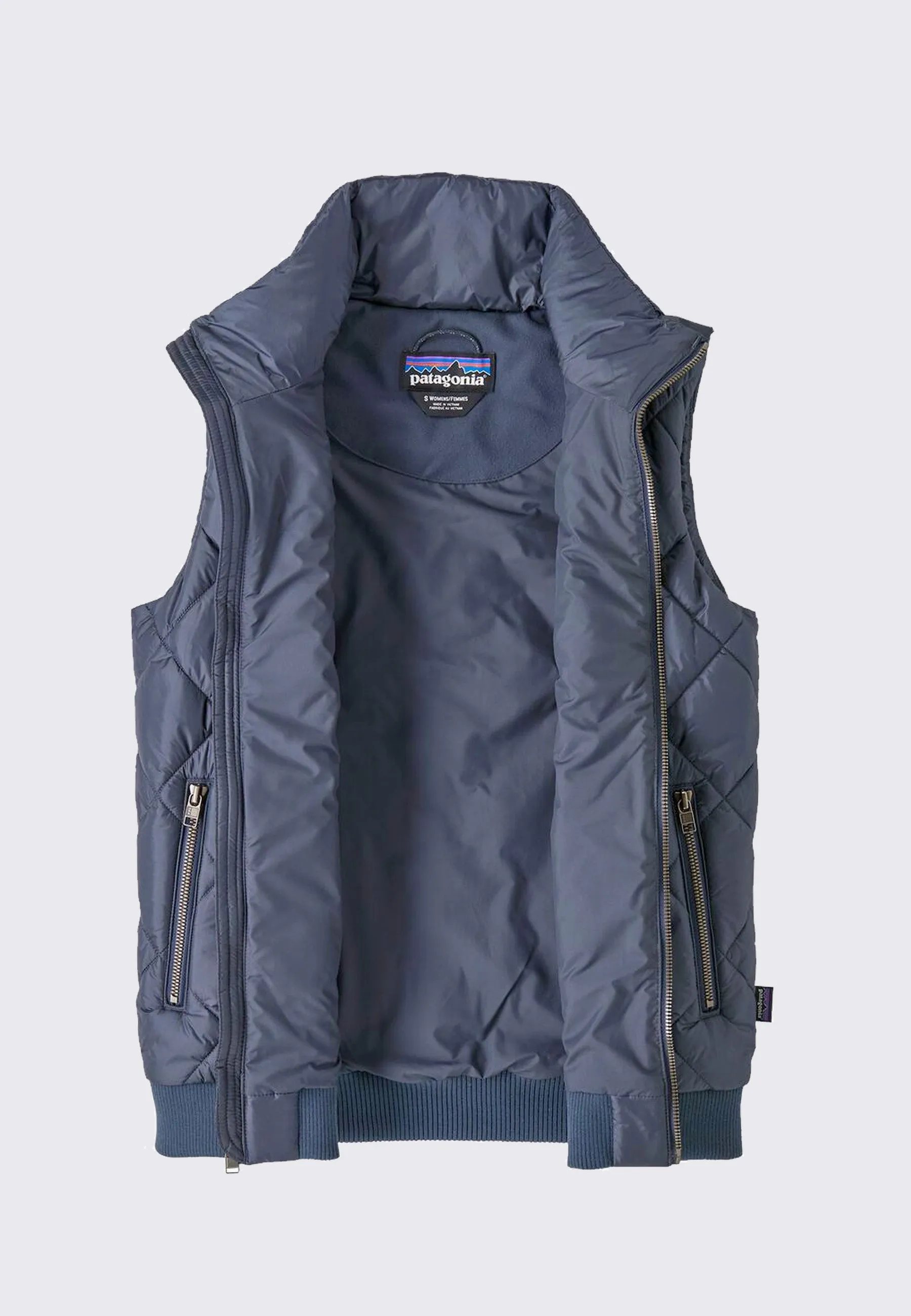 Womens Prow Bomber Vest - smolder blue