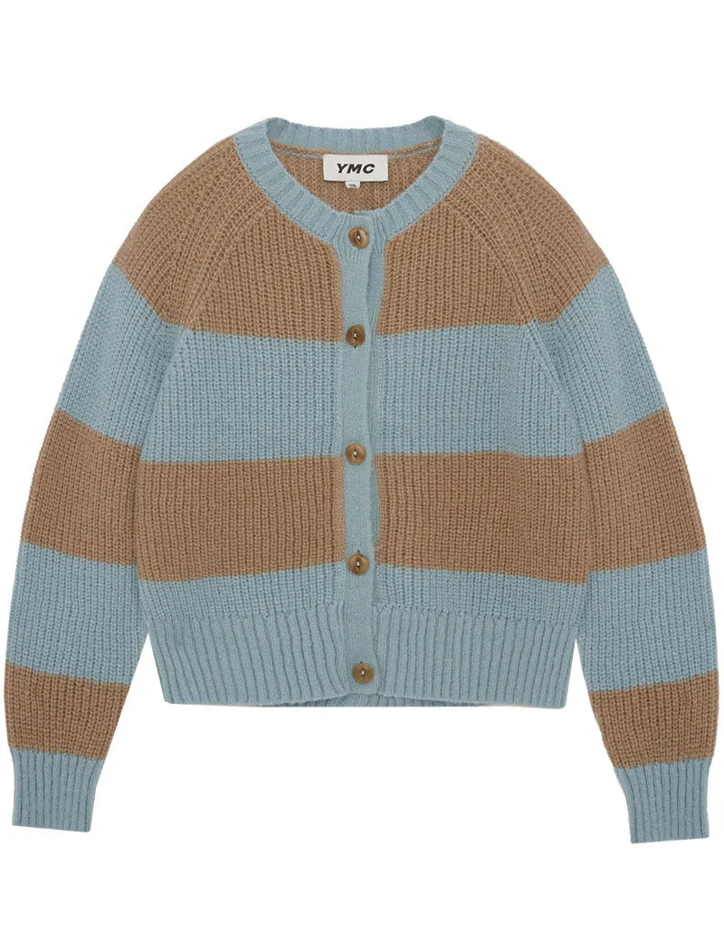 Ymc Foxtail Mohair Cardigan Sand Light Blue