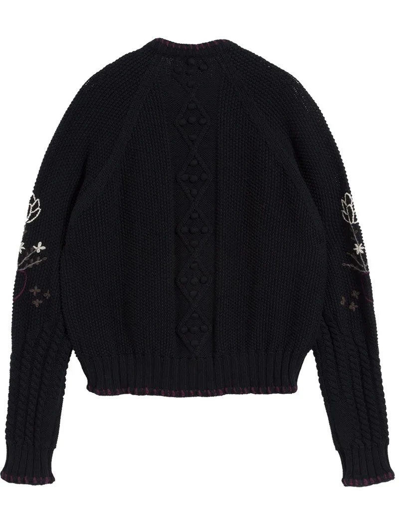 YMC Lotus Cardigan Black